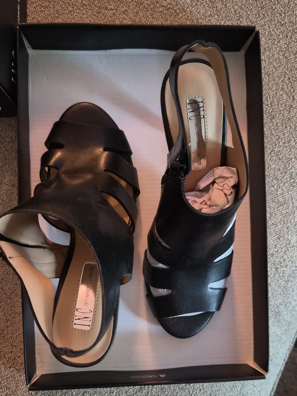 Women’s Black Strappy Slingback Heels